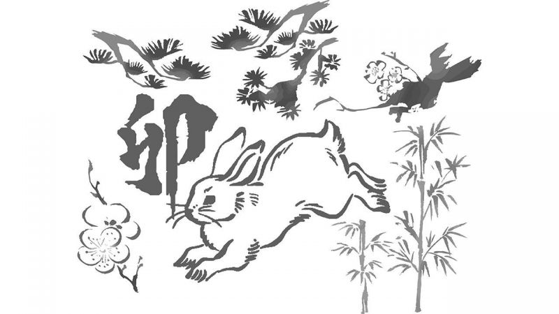 tranh vẽ thỏ của nhật bản